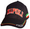 Napoli Schwarze bestickte Baseballkappe, Bunte italienische Mütze, italienische Kollektion von italienischen Stolzprodukten bei PSILoveItaly, Farbe, Einheitsgröße