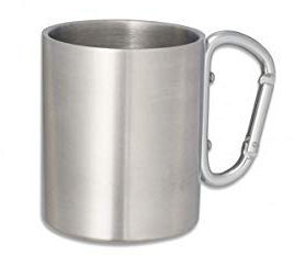 Albainox - Tazza in Acciaio Inox con moschettone