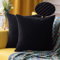 MIULEE 2er Set Kissenbezüge Dekokissen Körnig Dekorativ Kissenbezug Kissenhülle Sofakissen Deko Bezug Weich Zierkissen Kissen für Wohnzimmer Schlafzimmer 50x50cm Schwarz