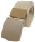 YEHMAN Unisex Gürtel Nylon Belt militärisches Design, mit Kunststoff Schnalle Automatischer Taktischer Gurtel Outdoor Sportarten Stufenlos Verstellbarer Länge 120 cm Breite ca. 3.8 cm - Beige