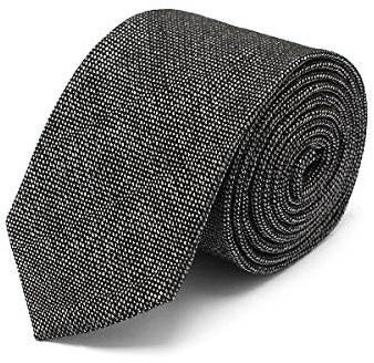 Brera67: elegante dunkelgraue Krawatte aus Seide und Wolle 148 x 8 | Krawatten für Herren | Krawatte Jungen | Accessoires Männer für Jacke und Anzug