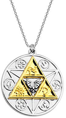 BNQL Legend of Zelda Triforce Halskette Gamer Geeks Geschenk, Edelstahl