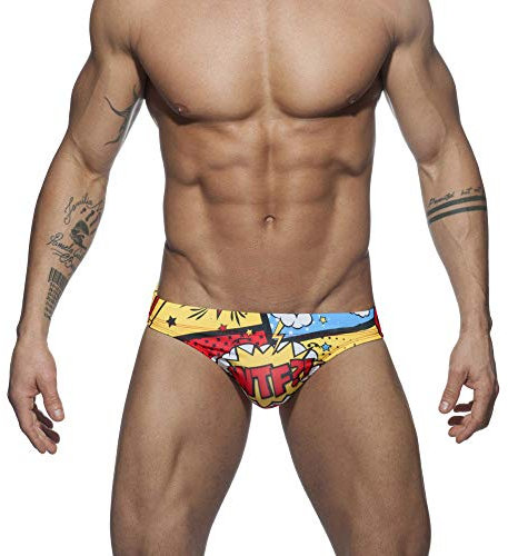 UXH Costume da bagno da uomo slip imbottito costume da bagno maschile sexy moda nuoto bikini slip, Blu, Medium
