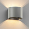 ledscom.de Wandleuchte RUNEL für außen, IP65, Up-/Downlight, grau matt, rund, 1x G9 max. 10W
