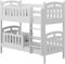 WFL GROUP Weiß Etagenbett für Kinder 90x190 90x200 80x160 cm Massivholz Kiefer - Hochbett Kinderbett - Jugendbett - 190x90