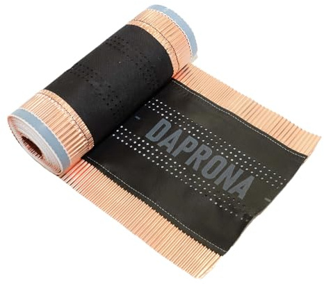 DAPRONA Firstband 5m x 340mm Rot RAL 8004 Kupfer | Kupferband für eine optimale Dachfirst Abdeckung, Schützt vor Moosbildung am Dach, Super Butylkleber
