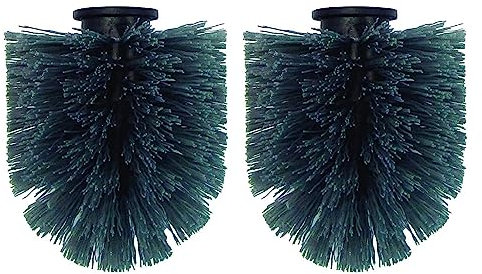 VIGAR Reemplazo de Cabezal para Cepillo de Inodoro, 2 Piezas de Cabezal para Cepillo de Inodoro, 8 cm x 8 cm, Recambio de Cepillo de Inodoro Negro para Cepillo y Soporte