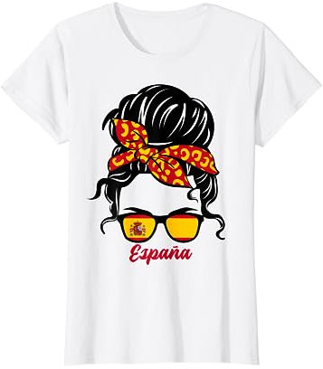 España Bandera Chica Mujer Española Camiseta