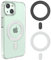 AYWFEY 2 Pcs Universal Magnetic Ring, MagSafe Sticker Compatible with MagSafe Accessory, Support Wireless Charging, Magnetic Conversion Kit for iPhone 16/15/14/13 Pro Max Mini, GalaxyS23, Black/White