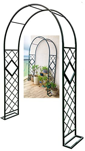 Pergola Jardin Fer Forge Arceau À Rosiers Arche Jardin en Métal Treillis Tonnelle De Plantes Grimpantes Résistant Aux Intempéries 140cmx230cmx40cm 340cmx230cmx40cm(340x230cm/134x90in)