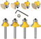 CHCYWJGJ 1/4Shank 4pcs Corner Rounding Bit Set(5/16 3/16 1/4 1/8 Radius 4Pcs) Corner Rounding Edge-Forming Roundover