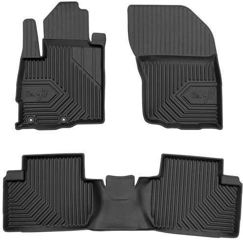 SMK Gummimatten auto fußmatten Satz passend für Mitsubishi Outlander II 2006-2012 Erleben Sie einen neuen Standard des Reisens mit rutschfesten auto fussmatten - Mehrjahres- auto teppiche für alle Str