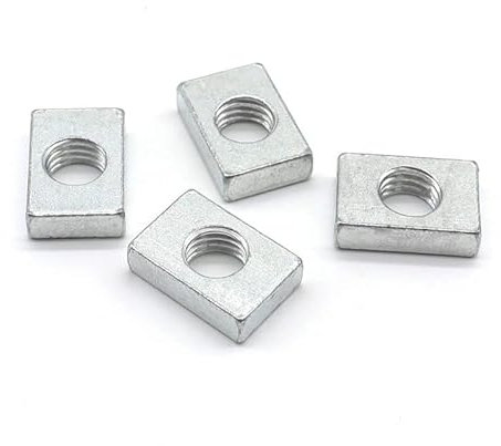 10/50 pz Dado Quadrato M3 M4 M5 M6 M8 Acciaio Al Carbonio Zincato Sottile Dadi Rettangolari Blocco Cursore per Profilo In Alluminio accessorio (Color : 10pcs_M3-10x5.5x2mm)