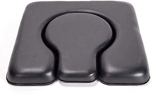 TOYOCC Cojín Universal para Asiento De PU, Cojín para Orinal, Cojín Acolchado De Esponja para Inodoro, Asiento para Silla para Cabecera, Silla, Silla De Ruedas para Ducha, Lavable