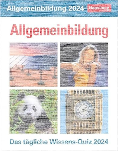Allgemeinbildung - Kalender 2024 - Harenberg-Verlag - Wissenkalender - Tagesabreißkalender mit täglichem Wissens-Quiz - 12,5 cm x 16 cm