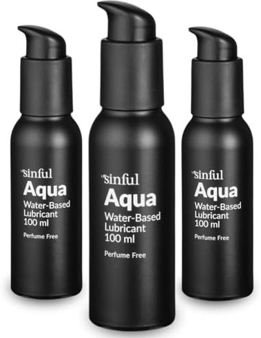 Sinful Gleitgel 3x100 ml Wasserbasiert - Gleitmittel auf Wasserbasis Mit Pumpspender System - Gleitcreme für Sie und Ihn