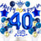 Blau Luftballons 40 Geburtstag Dekoration,40. Geburtstagsdeko Mann,40 Ballon Blau Deko, Luftballon 40. Geburtstag Party Deko Blau,Geburtstagsdeko 40 Jahre Männer Blau,Ballon 40. Geburtstag blau