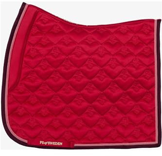 PS of Sweden 2024 Herz Dressur Sattel Pad 1110-092 - Red Heart Saddle Pad Size - Full
