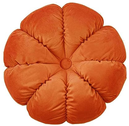 Fouriding Runde Blume Wurfkissen 45cm Samt Petal Kissen Kissen Boden Kissen für Wohnzimmer Sofa Bett Stuhl Boden Auto Home Decoration (Orange)