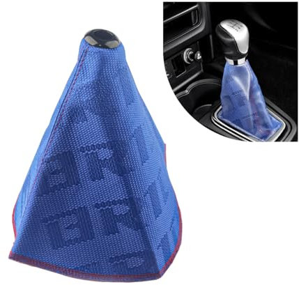 Adunsiaoto Manuelles Auto Schaltknauf Abdeckung, Universal Schaltknauf Abdeckung, Auto Knauf Schalthebel Schutzabdeckung, für Die Meisten Manuellen Autos(Blau)