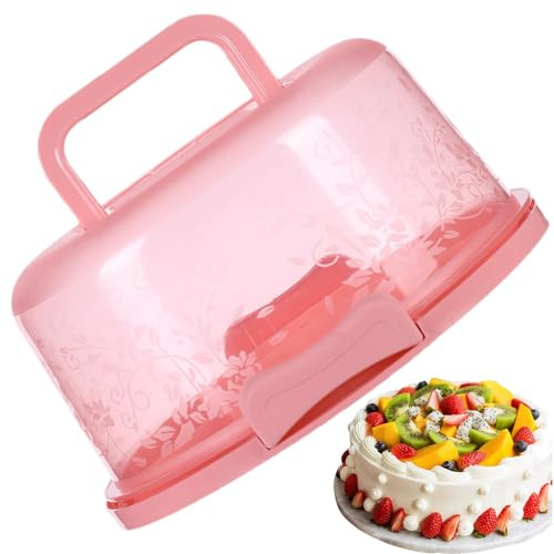 Raypontia Kuchen Transportbox Rund - Tortenglocke Ø 22cm, Mit Deckeln Und Tragegriff, Kastenform, Tortenbehälter Für Kuchen