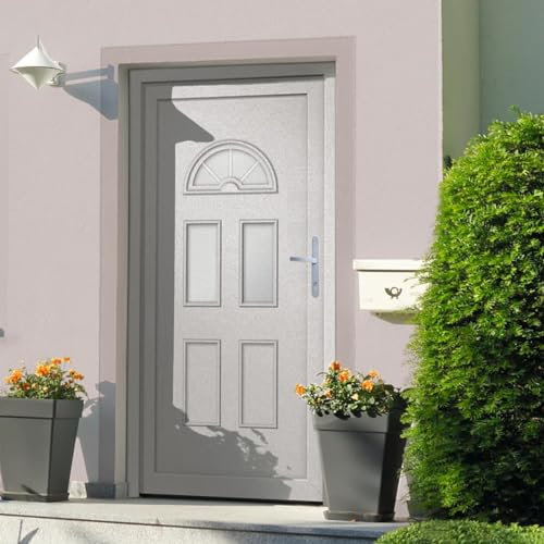 Sufrk Haustür Weiß 98x198 cm PVC HaustüR Deko EingangstüRen HaustüRen - 3187916