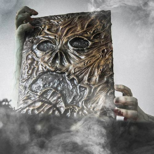 Glistenovelty Necronomicon Evil Dead Buchstütze, dekorative Requisite für Horror-Fans, gruselige Heimdekoration aus Lederähnlichem Material, Schwarz, 1 Stück
