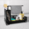 CNMTCCO Organizador para Fregadero de Cocina Escurridor de Acero Inoxidable con diseño de escurridor para Guardar paños de Cocina, esponjas, Toallas, cepillos y Otros artículos de baño y Cocina