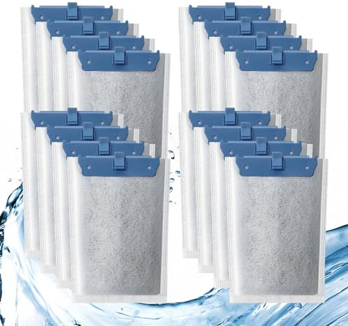 driamor Confezione da 16 cartucce filtranti per acquario Tetra EasyCrystal Filter 250 e EasyCrystal FilterBox 300, cartucce filtranti di ricambio con carbone ultra attivo e zeolite