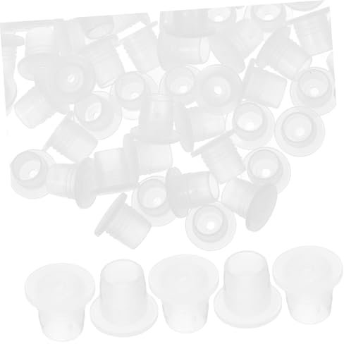Gatuida 100pcs Decorative Perfume Bottles Skull Bottle Stoppers Plastic Inner Seals Leak Proof Reusable Stoppers Bulk for Glass