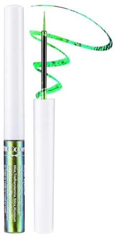 Lilbitty Multichrome Eyeliner Flüssiger Liner, Glitzer Eyeliner Wasserfest, Metallisch Intensiv Farbwechsel Bunter Eyeliner, Lang anhaltend, Ultra-feine Spitze Wischfest