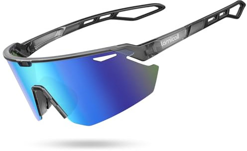 Lamicall Schnelle Brille Herren, Fahrradbrille Damen - [24g TR-90 Super Leicht] Polarisiert Sportbrille Laufbrille mit Verstellbaren Nasenpad & Bügel, UV400 Sonnenbrille Sport für Fahrrad/Ebike/Laufen