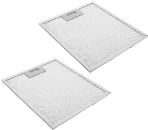 Angoily 2piezas Filtros De Extractor De Cocina De Aluminio De Compatible Con Múltiples Instalación Filtración De Grasa