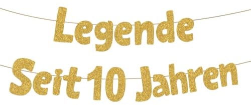 HUKUMA Legende Seit 10 Jahren,10 Geburtstag Junge Mädchen,Lustige Banner 10 Geburtstag,Geburtstagsdeko 10 Jahre Junge