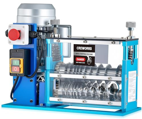 CREWORKS Elektrische Kabelabisoliermaschine 550W Kabelschälmaschine Abisoliermaschine Kabel Abisolierwerkzeug 11 Löcher 10 Klingen 1,5-40 mm Wire Stripping Peeling Machine