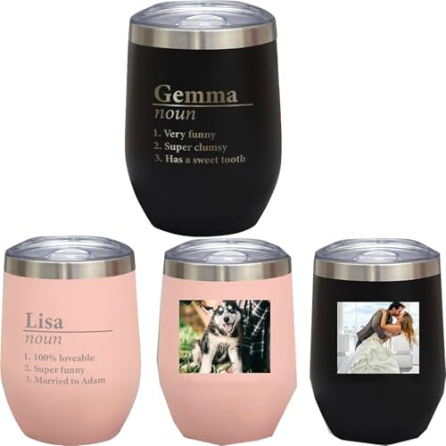 Tazas térmicas personalizadas para cualquier foto, texto, logotipo, taza aislada de acero inoxidable, taza de té o café, regalo para cumpleaños, día de Navidad para mamá, papá, niños (negro)