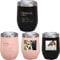 Tasses isothermes personnalisées en acier inoxydable avec n'importe quelle photo et texte - Tasse à thé/café de voyage isotherme - Cadeau pour anniversaire, Noël pour maman, papa, enfants (noir)