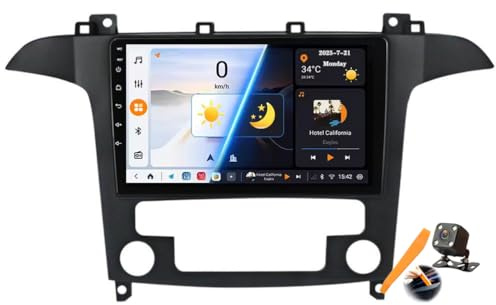 Y200s,Android 15.0 Navi 2 DIN Stereo Ersatz für Fo-rd S-MAX 2006-2015 Autoradio Sat GPS Navigation 9 Zoll Cartablet DVD Multimedia Player FM BT Receiver mit Android Auto Carplay