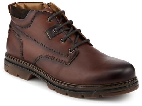 Pavers Wide Fit Leather Lace Up Boots - Brown Size 11