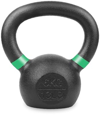 Cast Iron Kettlebell Weight Set 4Kg–32Kg Strength Training Equipment for Home Gym, Fitness, Bodybuilding & Full-Body Workout (Single, 6Kg)