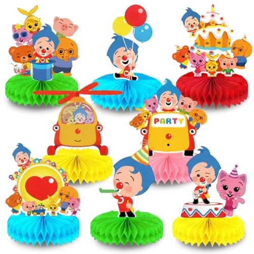 Fasching Karneval Deko, 8 Stück Clown Tischdeko Karneval, Karneval Bienenwaben Tischdeko, 3D Clown Bienenwaben Tischdekoration Fasching Deko für Karneval Zirkus Party
