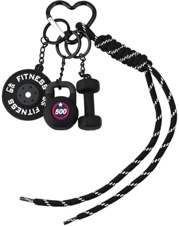 Hantel und Gewicht Schlüsselanhänger Männer, Fitness Geschenke für Männer, Fitness Zubehör Anhänger für Taschen, Bodybuilding Taschenanhänger für Fitnessliebhaber Rucksäcke Handtaschen Auto Alltag