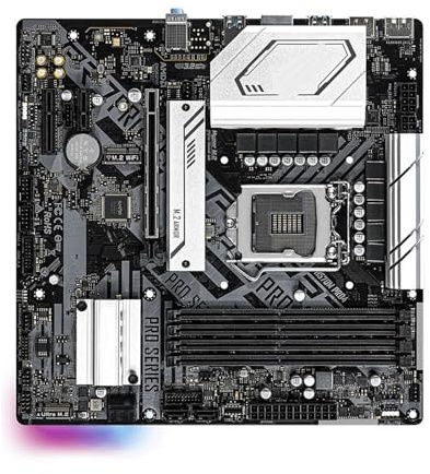 Carte mère Fit for ASRock H570M PRO4 Compatible avec Les processeurs 10700F, 11700F, 11600K, 10400F, 11400F, 10100 et 11900K, 4 emplacements DDR4 M.2, Format mATX, Socket LGA1200