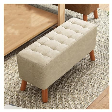 XXAD553TY Eingangstür-Schuhbank, Haushaltstür, Schuhe tragen, Hocker, Bank, Langer, Kleidung, Umkleidekabine, Sofa, Nachttischbank Gepolstert Sitzbank(Beige,60cm)