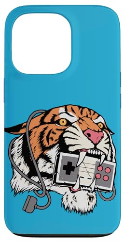 Tiger Classic Arcade Pixel Gaming Retro Controller Gamer Case for iPhone 13 Pro