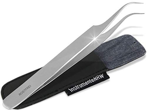 Premium Zeckenpinzette Zeckenzange Edelstahl Zecken Pinzette rostfreier Qualitätsstahl mit Aufbewahrungs-Etui