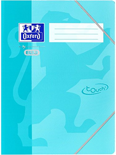 Oxford Eckspanner-Mappe A3, fester Karton, Soft Touch-Oberfläche, türkis