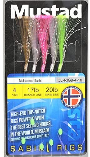 Mustad Multicolor Flash Hook Size4 20lb