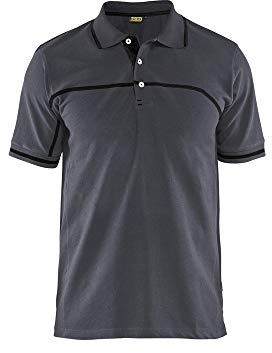 Blaklader 338910509699S Polo-Haushirt, Mittelgrau/Schwarz, Größe S