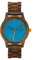 Opis UR-U1: Unisex (Damen/Herren) Retro Holz Armbanduhr aus Schwarzem Sandelholz mit einzigartigem, geprägten Ziffernblatt in Blau mit goldenen Metallelementen (Blau-Gold)